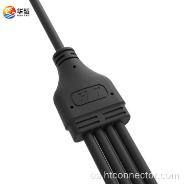 Conector impermeable de tres vías en forma de Y